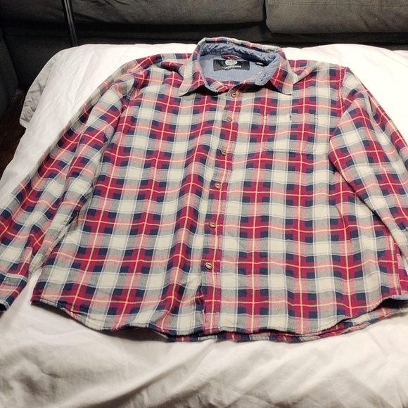 Weather proof men's long sleeves button down flannel shirt size 2X - Picture 1 of 13